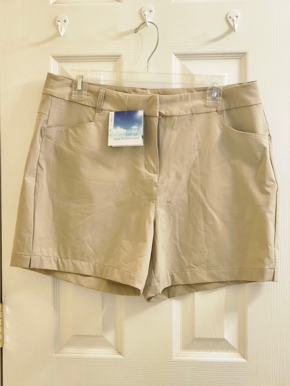 Willit Women's Beige UPF 50+ Sun Protection Hiking Golf Shorts NWT Size 12